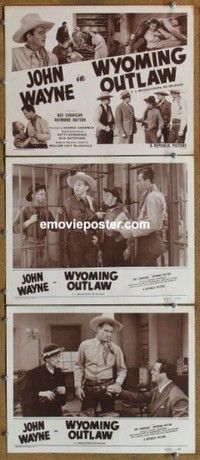 h571 WYOMING OUTLAW 3 movie lobby cards R53 John Wayne, Mesquiteers!