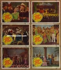 j021 YELLOW ROSE OF TEXAS 6 movie lobby cards '44 Roy Rogers, Dale Evans