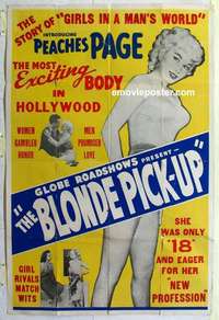 k188 BLONDE PICK-UP 40x60 '51 Peaches Page was only 18 & had the most exciting body in Hollywood!