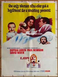 k189 LADY L 30x40 movie poster '66 Sophia Loren, Paul Newman, Niven