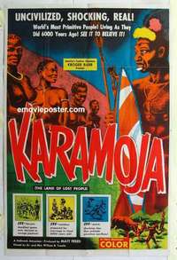 k183 KARAMOJA Forty by Sixty movie poster '54 Africa!
