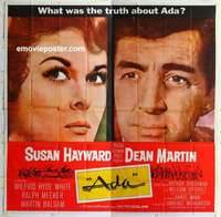 k312 ADA six-sheet movie poster '61 Susan Hawyard, Dean Martin