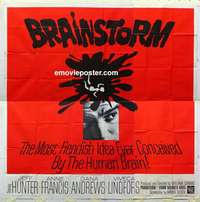 k336 BRAINSTORM six-sheet movie poster '65 scares you out of your mind!