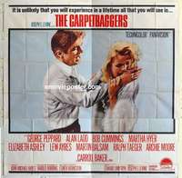 k339 CARPETBAGGERS int'l six-sheet movie poster '64 George Peppard, Alan Ladd