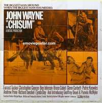 k341 CHISUM int'l six-sheet movie poster '70 big John Wayne, Forrest Tucker