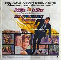 k343 COUNTERFEIT TRAITOR six-sheet movie poster '62 William Holden