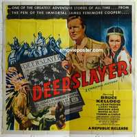k356 DEERSLAYER six-sheet movie poster '43 James Fenimore Cooper