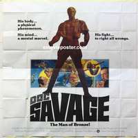 k357 DOC SAVAGE int'l six-sheet movie poster '75 George Pal, Ron Ely