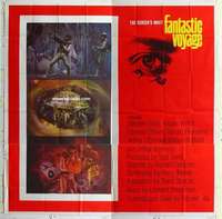 k366 FANTASTIC VOYAGE six-sheet movie poster '66 Raquel Welch, Fleischer