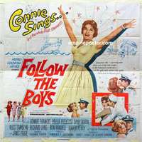 k369 FOLLOW THE BOYS six-sheet movie poster '63 Connie Francis sings!
