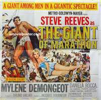k377 GIANT OF MARATHON six-sheet movie poster '60 Steve Reeves, Bava