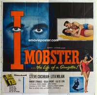 k393 I MOBSTER six-sheet movie poster '58 Roger Corman, Steve Cochran