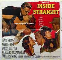 k394 INSIDE STRAIGHT six-sheet movie poster '51 David Brian, Arlene Dahl