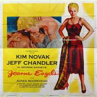 k399 JEANNE EAGELS six-sheet movie poster '57 Kim Novak, Jeff Chandler