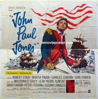 k401 JOHN PAUL JONES six-sheet movie poster '59 Robert Stack, military bio!