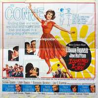 k407 LOOKING FOR LOVE six-sheet movie poster '64 Connie Francis