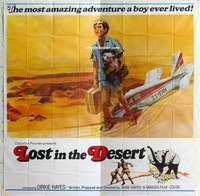 k408 LOST IN THE DESERT six-sheet movie poster '69 airplane crash image!