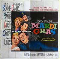 k412 MARDI GRAS six-sheet movie poster '58 Pat Boone, Christine Carere