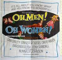 k427 OH MEN OH WOMEN six-sheet movie poster '57 Dan Dailey, Ginger Rogers