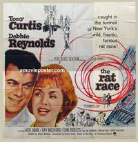 k440 RAT RACE six-sheet movie poster '60 Debbie Reynolds, Tony Curtis