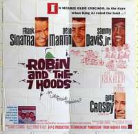 k443 ROBIN & THE 7 HOODS six-sheet movie poster '64 Sinatra, the Rat Pack!