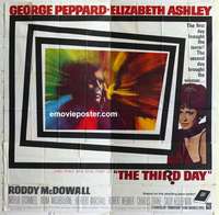 k460 THIRD DAY six-sheet movie poster '65 George Peppard, Liz Ashley