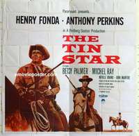 k464 TIN STAR six-sheet movie poster '57 Henry Fonda, Anthony Perkins