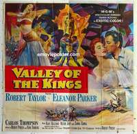 k469 VALLEY OF THE KINGS six-sheet movie poster '54 Robert Taylor, Parker