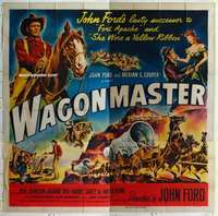 k472 WAGON MASTER six-sheet movie poster '50 John Ford, Ben Johnson
