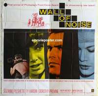 k473 WALL OF NOISE six-sheet movie poster '63 Pleshette, horse racing!