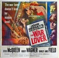 k475 WAR LOVER six-sheet movie poster '62 Steve McQueen, Robert Wagner