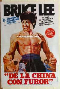 k644 CHINESE CONNECTION Argentinean movie poster R80s Bruce Lee