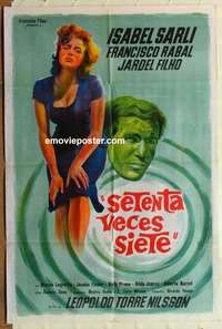 k656 FEMALE Argentinean movie poster '62 Isabel Sarli