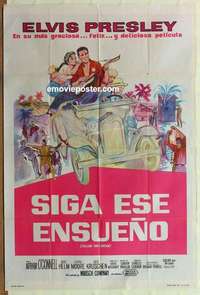 k657 FOLLOW THAT DREAM Argentinean movie poster '62 Elvis Presley