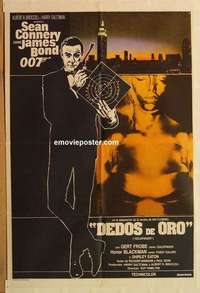 k009 GOLDFINGER Argentinean movie poster R70s Sean Connery as James Bond