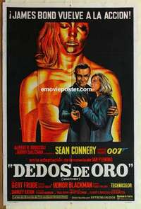 k010 GOLDFINGER Argentinean movie poster R76 Sean Connery as Bond