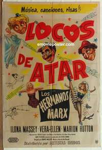 k680 LOVE HAPPY Argentinean movie poster '49 Marx Brothers