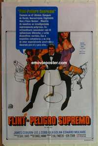 k691 OUR MAN FLINT Argentinean movie poster '66 Coburn, Cobb