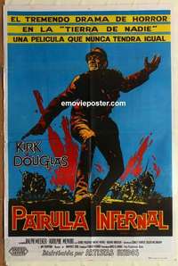k693 PATHS OF GLORY Argentinean movie poster '58 Kubrick, Douglas