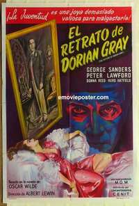 k694 PICTURE OF DORIAN GRAY Argentinean movie poster R50s Hatfield