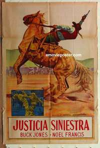 k706 SINISTER JUSTICE Argentinean movie poster '30s Buck Jones
