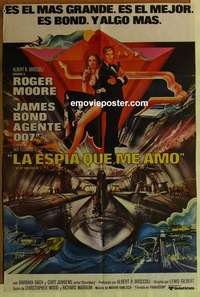 k014 SPY WHO LOVED ME Argentinean movie poster '77 Moore as Bond