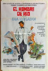 k722 THAT MAN FROM RIO Argentinean movie poster '64 Belmondo
