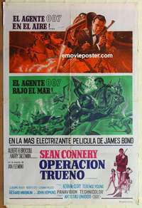 k012 THUNDERBALL Argentinean movie poster '65 Connery as Bond!