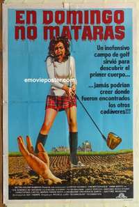 k730 WEEKEND MURDERS Argentinean movie poster '72 golfing horror!