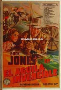 k731 WHITE EAGLE Argentinean movie poster '41 Buck Jones serial!