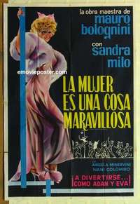 k734 WOMAN IS A WONDERFUL THING Argentinean movie poster '64