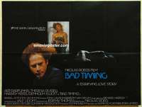 k495 BAD TIMING British quad movie poster '80 Roeg, Garfunkel, Russell