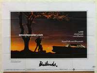 k496 BADLANDS British quad movie poster '74 Terrence Malick, Sheen