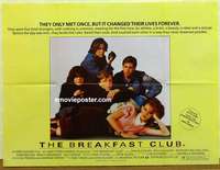 k512 BREAKFAST CLUB British quad movie poster '85 John Hughes